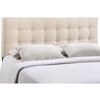 Lily King Upholstered Fabric Headboard - Ivory