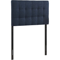 Lily Twin Upholstered Fabric Headboard - Navy