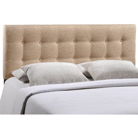 Emily Queen Upholstered Fabric Headboard - Beige