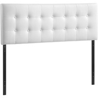 Emily Full Upholstered Vinyl Headboard - White