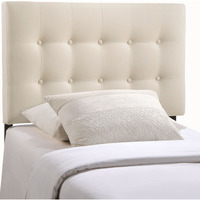 Emily Twin Upholstered Fabric Headboard - Ivory