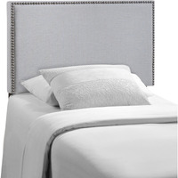 Region Twin Nailhead Upholstered Headboard - Sky Gray