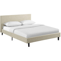 Anya Full Fabric Bed - Beige