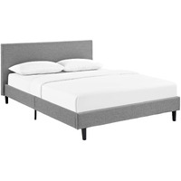 Anya Queen Bed - Light Gray