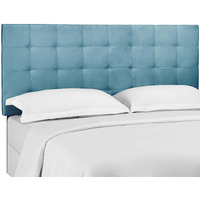 Paisley Tufted Full / Queen Upholstered Performance Velvet Headboard - Sea Blue