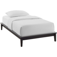 Lodge Twin Wood Platform Bed Frame - Cappuccino