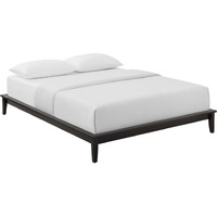 Lodge Queen Wood Platform Bed Frame - Cappuccino