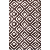 Alika Abstract Diamond Trellis 8x10 Area Rug - Ivory and Brown