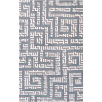 Nahia Geometric Maze 8x10 Area Rug - Ivory, Light Gray and Sky Blue