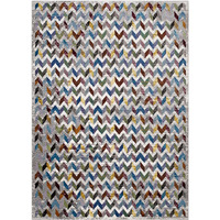 Gemma Chevron Mosaic 4x6 Area Rug - Multicolored