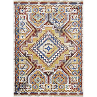 Florita Distressed Southwestern Aztec 5x8 Area Rug - Multicolored