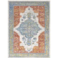 Citlali Distressed Southwestern Aztec 4x6 Area Rug - Multicolored