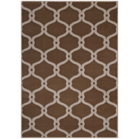 Beltara Chain Link Transitional Trellis 8x10 Area Rug - Dark Tan and Beige