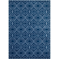 Frame Transitional Moroccan Trellis 5x8 Area Rug - Moroccan Blue and Light Blue