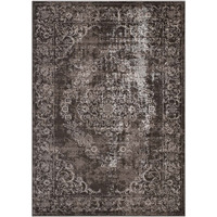 Gamela Rustic Vintage Ornate Floral Medallion 8x10 Area Rug - Antique Light and Dark Brown