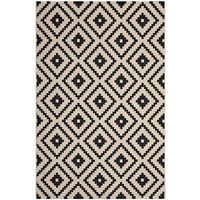 Perplex  Geometric Diamond Trellis 8x10 Indoor and Outdoor Area Rug - Black and Beige