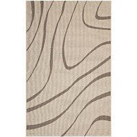 Surge Swirl Abstract 8x10 Indoor and Outdoor Area Rug - Light and Dark Beige