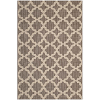 Cerelia Moroccan Trellis 5x8 Indoor and Outdoor Area Rug - Light and Dark Beige