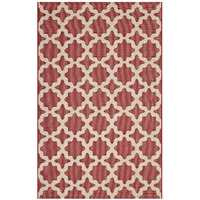 Cerelia Moroccan Trellis 8x10 Indoor and Outdoor Area Rug - Red and Beige