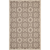 Ariana Vintage Floral Trellis 5x8 Indoor and Outdoor Area Rug - Light and Dark Beige