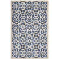 Ariana Vintage Floral Trellis 5x8 Indoor and Outdoor Area Rug - Blue and Beige