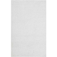 Enyssa Solid 5x8 Shag Area Rug - Ivory White