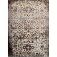 Success Kaede Distressed Vintage Floral Moroccan Trellis 8x10 Area Rug - Multicolored