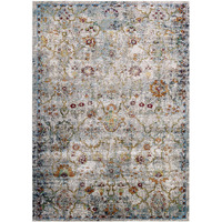 Success Manuka Distressed Vintage Floral Lattice 4x6 Area Rug - Multicolored