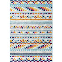 Reflect Cadhla Vintage Abstract Geometric Lattice 8x10 Indoor and Outdoor Area Rug - Multicolored