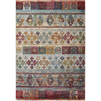 Tribute Nala Distressed Vintage Floral Lattice 5x8 Area Rug - Multicolored