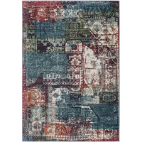 Tribute Elowen Contemporary Modern Vintage Mosaic 5x8 Area Rug - Multicolored