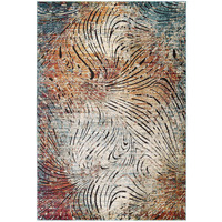 Tribute Ember Contemporary Modern Vintage Mosaic 5x8 Area Rug - Multicolored