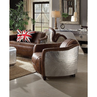 Brancaster - Chair Retro Brown TGL & Aluminum