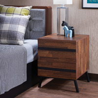 Karine - End Table Walnut & Black