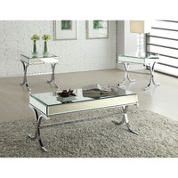 Yuri - Coffee Table Mirrored Top & Chrome