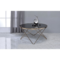Valora - Coffee Table Champagne & Black Glass