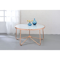 Alivia - Coffee Table Rose Gold & Frosted Glass