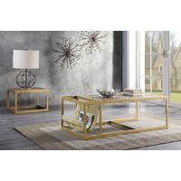 Genevieve - Coffee Table Retro Brown Top Grain Leather