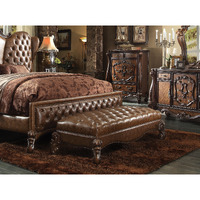 Versailles - Bench 2-Tone Light Brown PU & Cherry Oak