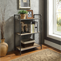 Itzel - Bookshelf Antique Oak & Sandy Gray