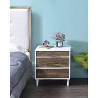 Lurel - End Table White & Weathered Oak