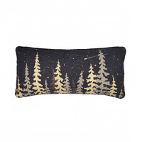 Moonlit Cabin Rectangle Decorative Pillow