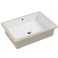 Isla Undermount Ceramic Basin Sink, Glossy White