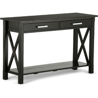 Kitchener Solid Wood 47 inch Wide Contemporary Console Sofa Table in Hickory Brown