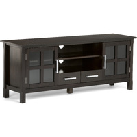 Kitchener Solid Wood 60 inch Wide Contemporary TV Media Stand in Hickory Brown For TVs up to 65 inches