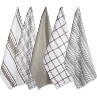 DII Assorted Brown Woven Dishtowel (Set of 5)