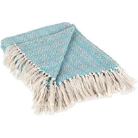 DII Aqua Diamond Stitch Throw