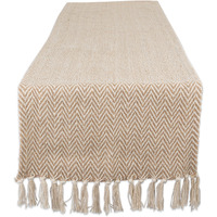 DII Stone Chevron Handloom Table Runner