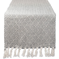 DII Gray Diamond Table Runner