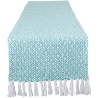 DII Aqua Mini Diamond Table Runner